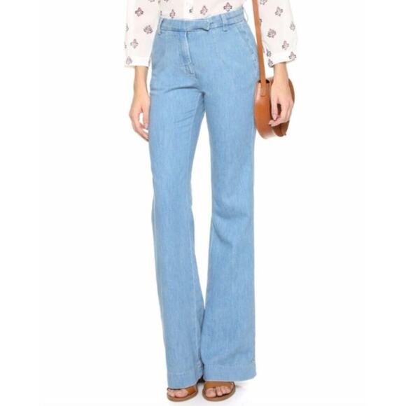 Current Elliot High‎ Rise Wide Leg Denim Jean Trousers Size 29 - Picture 1 of 11